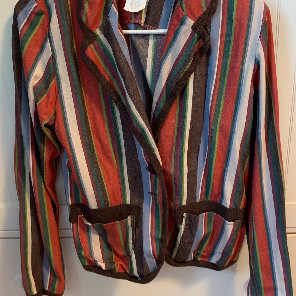 Retro striped blazer